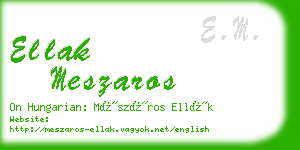 ellak meszaros business card